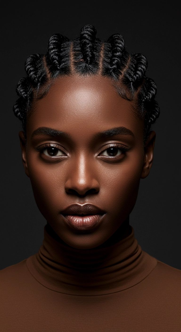 Sculpted Crown Flat Twists with Laid Edges