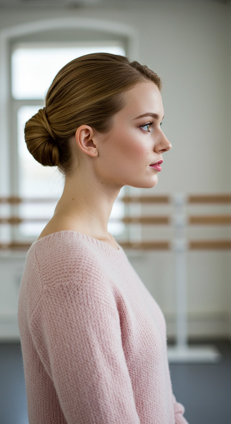 Sleek Low Ballerina Chignon Bun