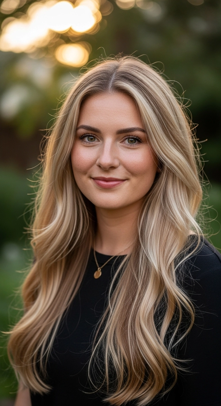 Sun-Kissed Blonde Balayage with Face-Framing Layers