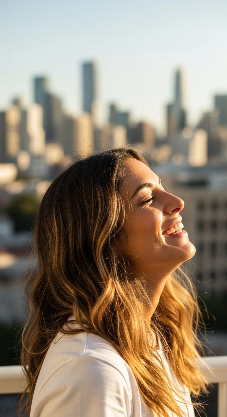 Sun-Kissed Warm Honey Balayage with Lived-In Beach Waves