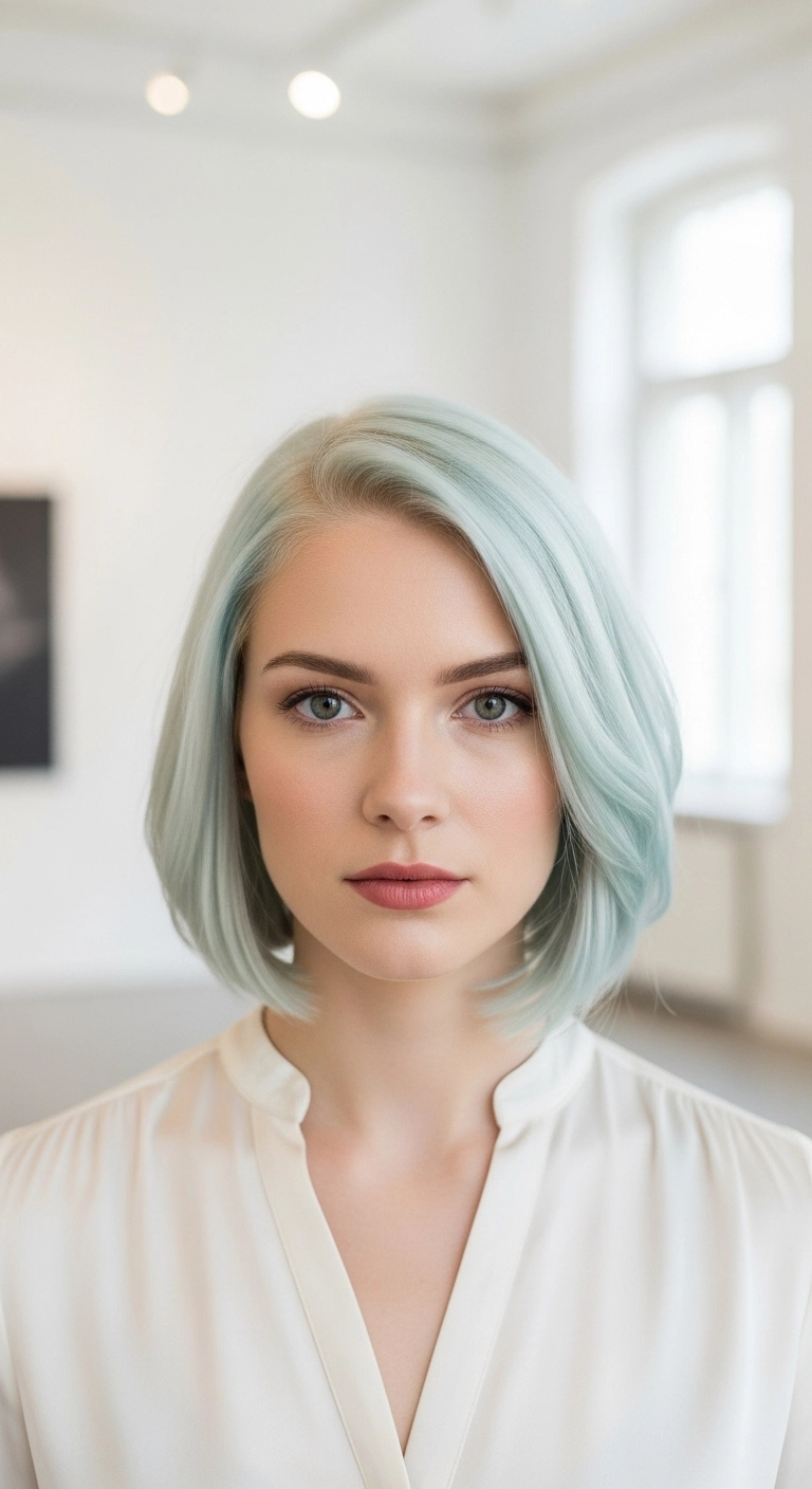 Icy Mint Green Classic Sleek Bob
