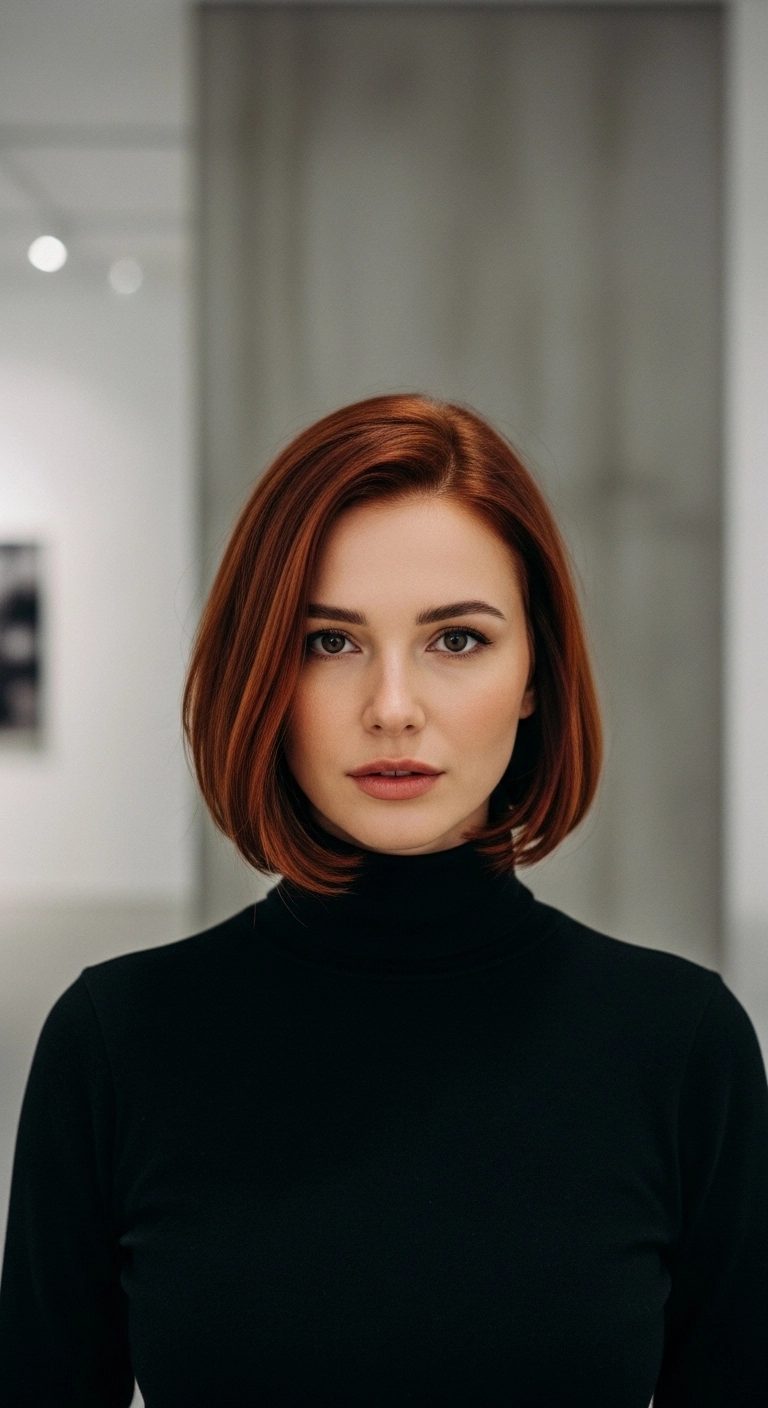Glossy Copper Curved Classic Bob