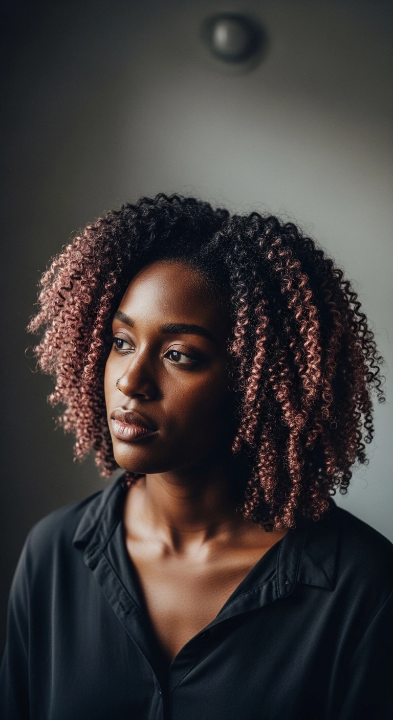Rose Gold Dimensional Coils with Layered Shoulder Cut