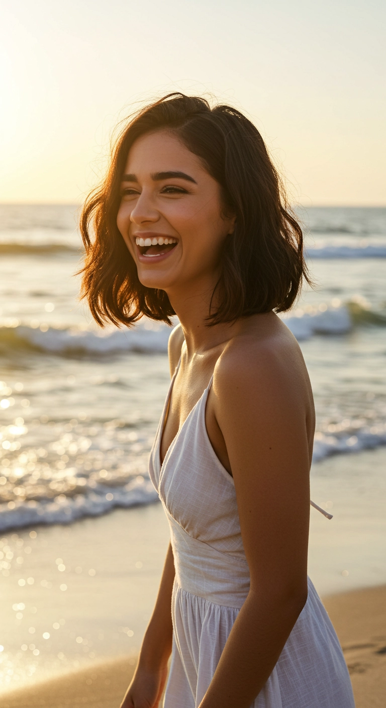 Sun-Kissed Tousled Beach Wave Lob