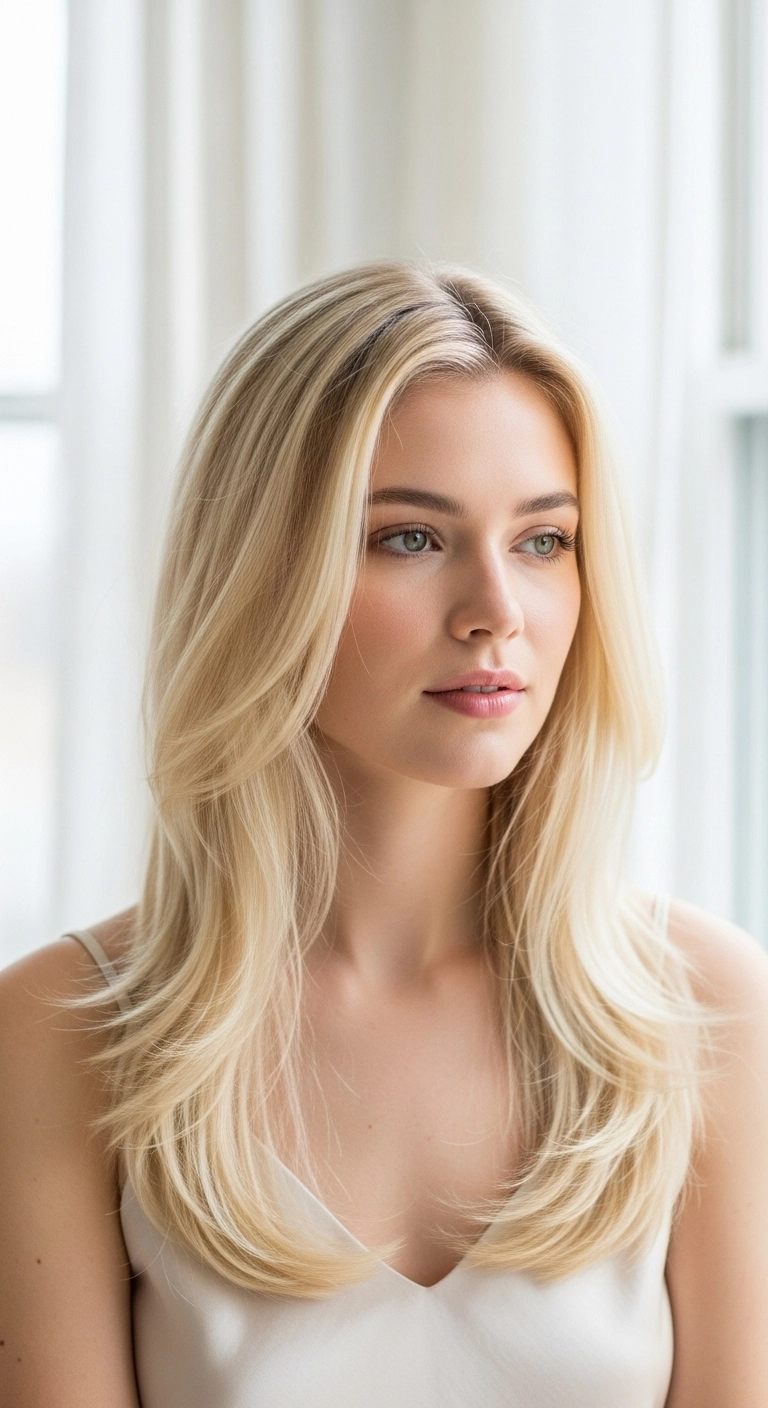 Sun-Kissed Blonde Layered Blowout