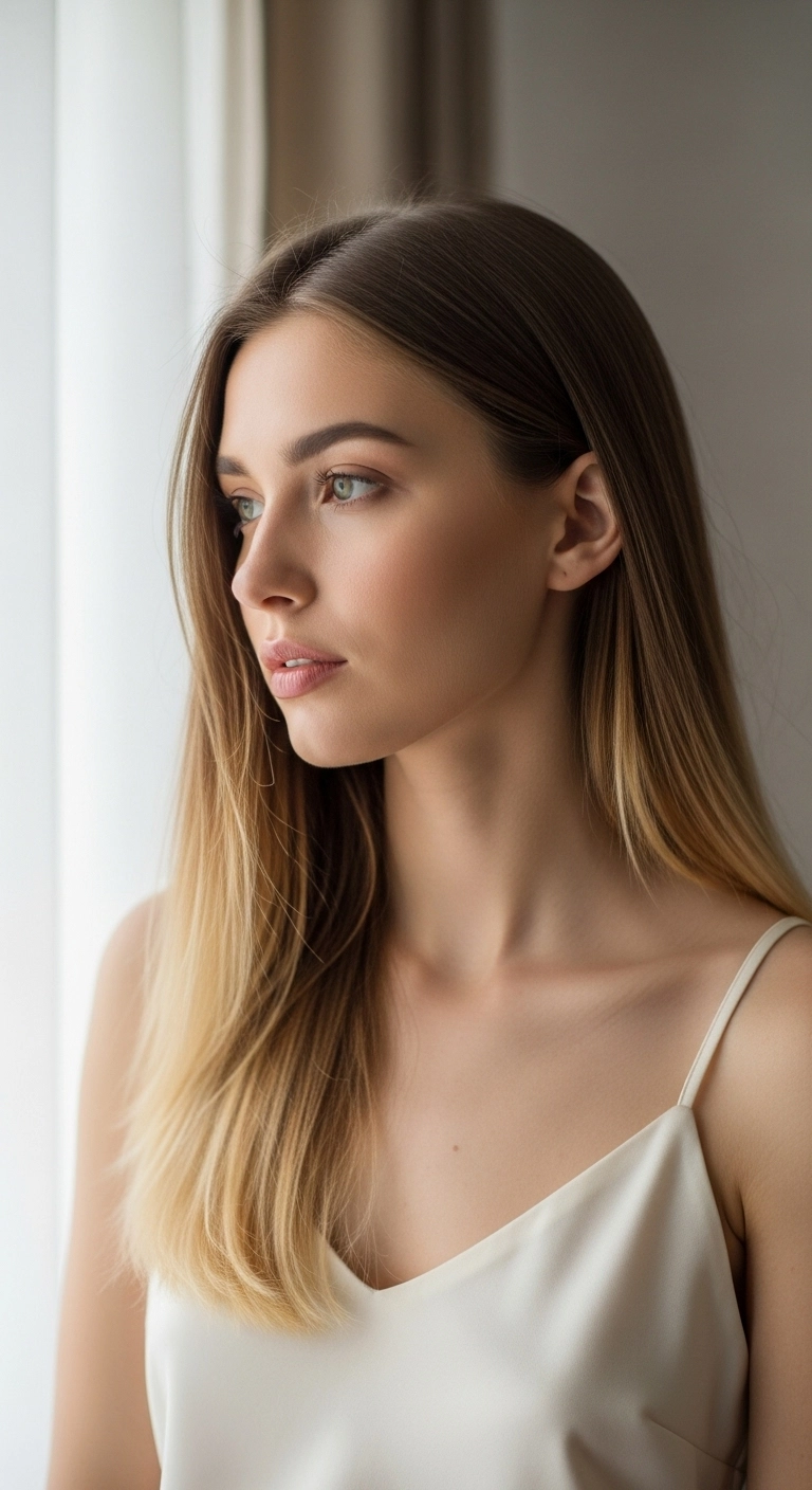 Effortless Dirty Blonde Balayage with Sleek Silk Blowout