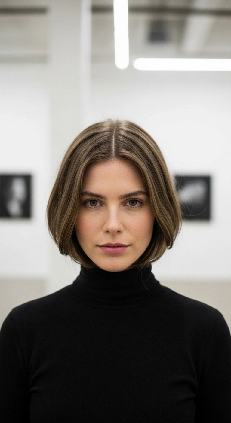 Chic Rounded Chin-Length French Bob