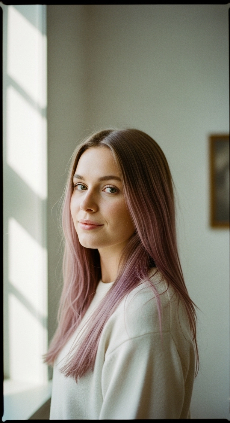Smoky Ash Brown to Pastel Lilac Root Melt