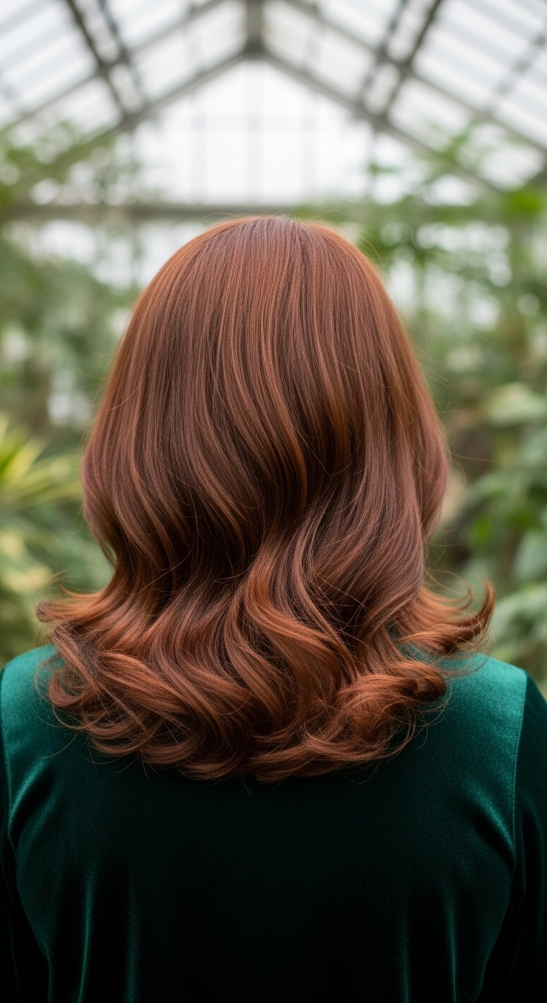Glossy Auburn Blowout with Bouncy Flipped Ends