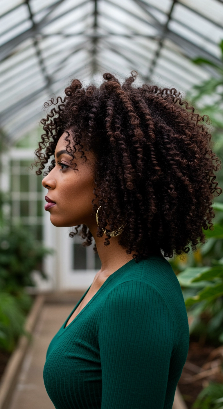 Voluminous Chocolate Brown Corkscrew Ringlet Lob