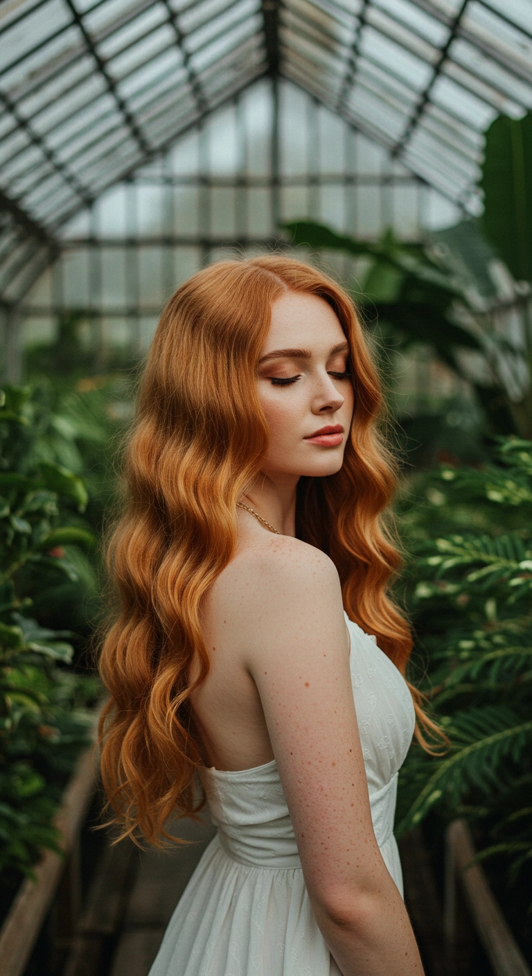 Luxe Copper Hollywood S-Waves for Long Hair