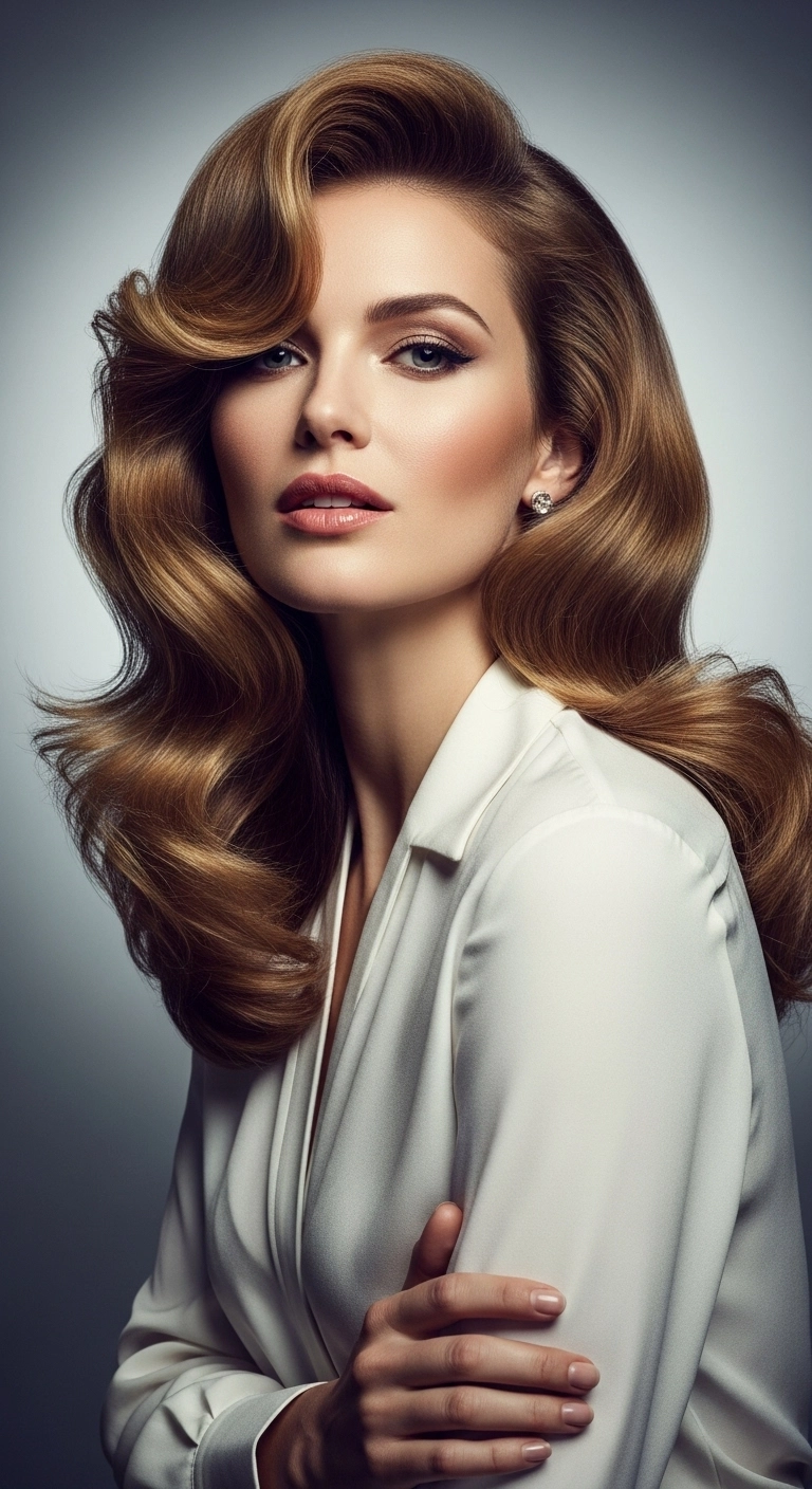 Sculpted Old Hollywood Glamour Waves