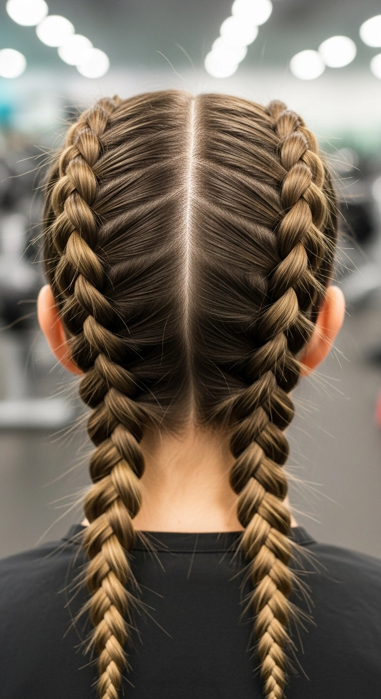 Sleek Double Dutch Boxer Braids